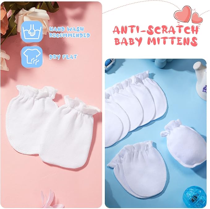 Syhood 9 Pairs Newborn Infant Mittens 0-6 Months - Image 7