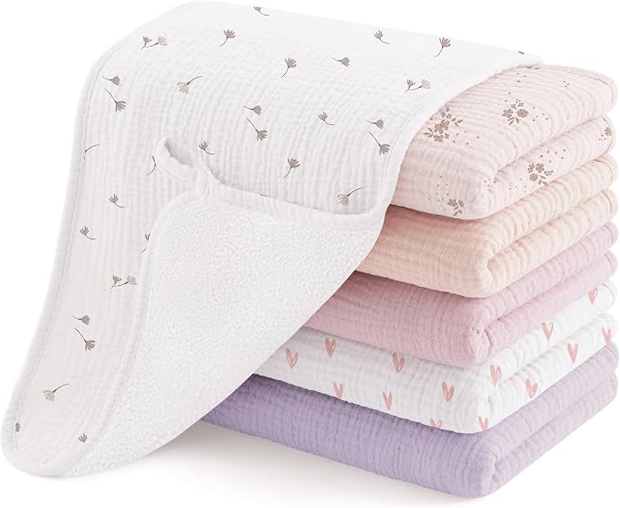 Susurration Muslin Burp Cloths, Soft Baby Burping Cloths by Susurration