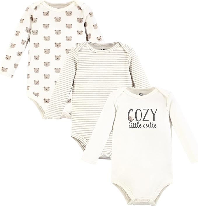 Hudson Baby baby-boys Cotton Long-sleeve Bodysuits 3-pack by HudsonBaby