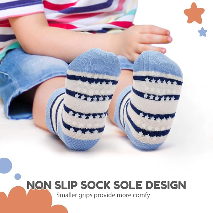 BACSAC Baby Boys Girls Socks Non Slip Breathable Comfort Toddler Infant Ankle - Image 6
