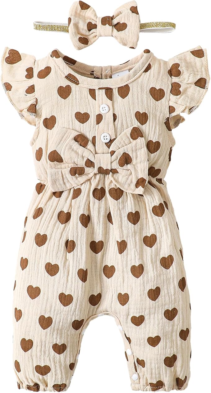 Mioglrie Newborn Baby Girl Clothes 1 Piece Infant Fall Winter Romper Outfit | by Mioglrie