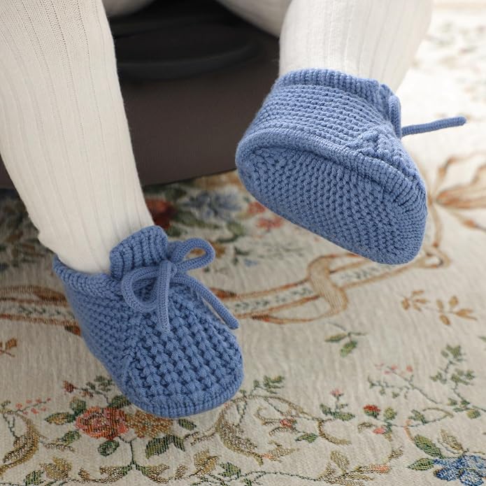 Baby Booties Newborn Baby First Shoes | Cozy Warm Knit Soft Booties - Image 2