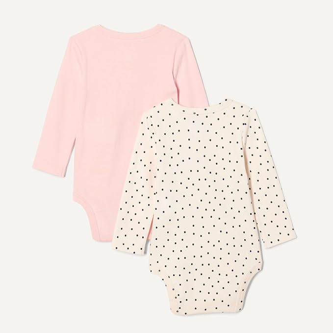 Amazon Essentials Unisex Babies' Long-Sleeve Cotton Henley Bodysuits - Image 2