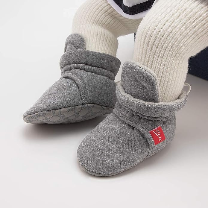 Sawimlgy Newborn Infant Baby Girl Boy Cotton Booties Stay On Sock Slippers Soft - Image 2