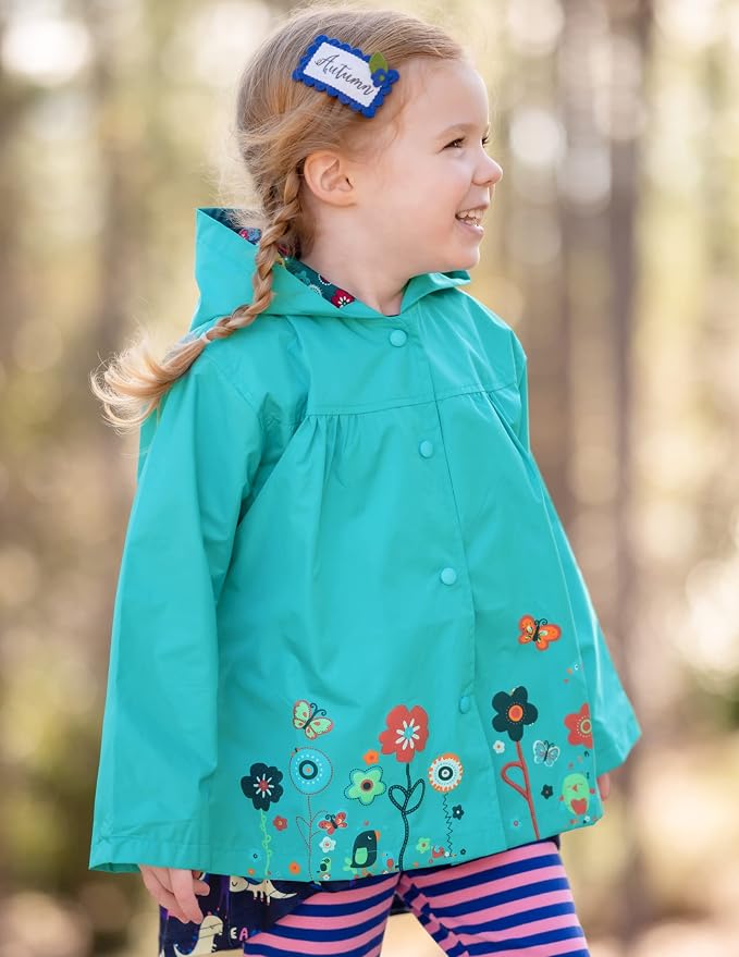 Arshiner Toddler Girls Waterproof Hooded Coat Jacket Outwear Raincoat - Image 3