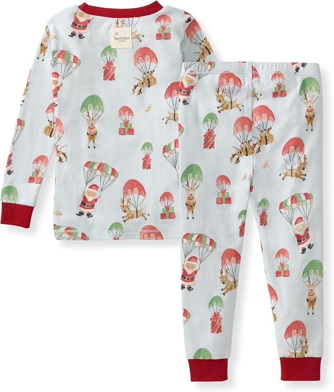 Burt's Bees Baby Girls Organic Cotton Pajamas, Toddler PJ Set, 2-PC | Soft - Image 2