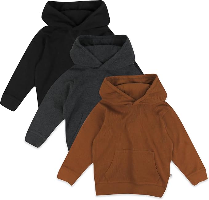 HonestBaby Baby 3-pack Thermal Hoodie 100% Organic Cotton by HonestBaby