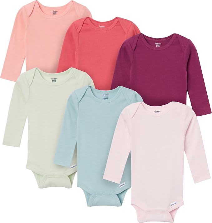 Gerber Baby 6 Pack Long-sleeve Onesies Bodysuit by Gerber