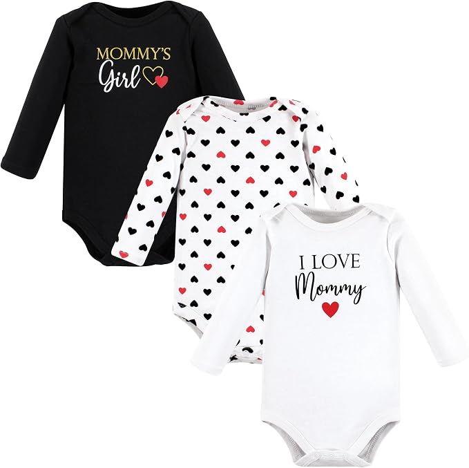 Hudson Baby Baby Girls' Cotton Long-sleeve Bodysuits 3-pack by HudsonBaby