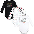 Hudson Baby Baby Girls' Cotton Long-sleeve Bodysuits 3-pack by HudsonBaby