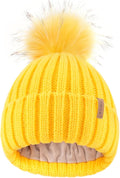 FURTALK Kids Winter Hat Toddler Knitted Beanie with Faux Fur Pom Poms for Baby Girls Boys