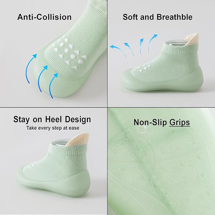 Hstyle Baby Sock Shoes Toddler Boys Walking Shoes Infant Slippers Sneakers | - Image 5