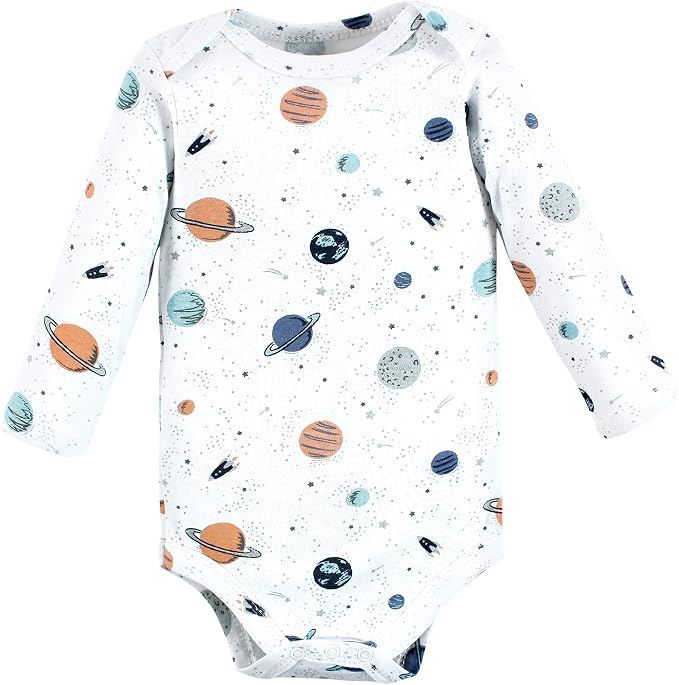 Hudson Baby baby-boys Cotton Long-sleeve Bodysuits 5-pack - Image 4