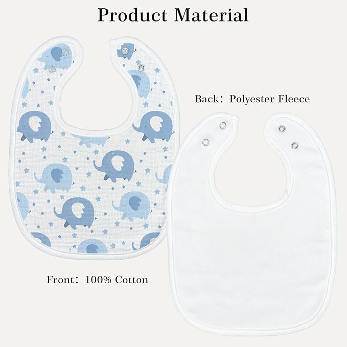 Baby Bibs for Baby Boys Girls 6-Pack - Image 5
