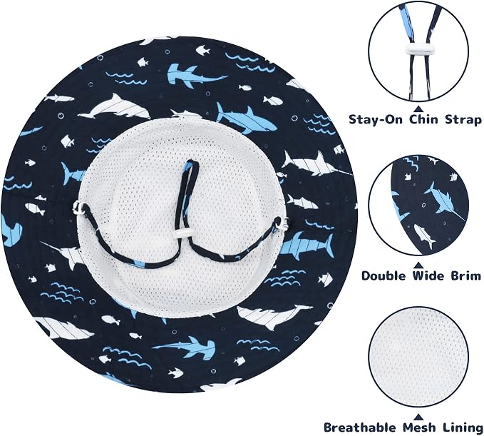 Baby Sun Hat Baby Boy Hats Toddler Hat UPF 50+ Bucket Hat - Image 5
