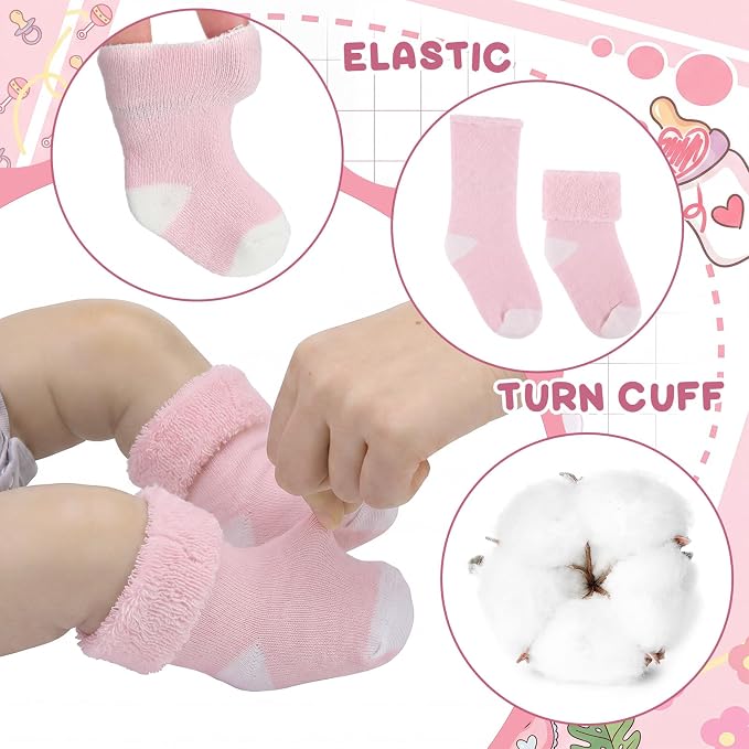 Twistover 10 Pairs Preemie Cotton Turn Cuff Socks - Image 6