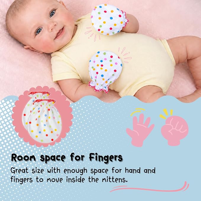 Baby Mittens No Scratch, Newborn Gloves 0-6M, Registry Essential - Image 4
