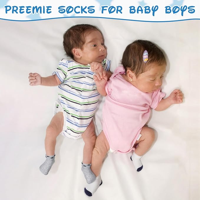 Twistover 10 Pairs Preemie Cotton Turn Cuff Socks - Image 6