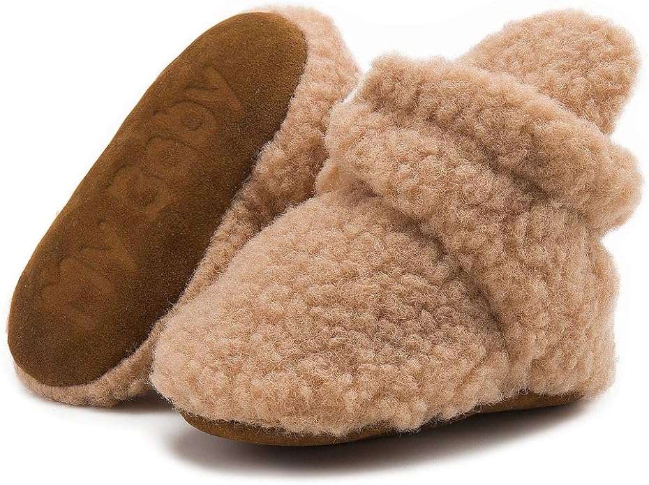 Sawimlgy Newborn Infant Baby Girl Boy Cotton Booties Stay On Sock Slippers Soft by Sawimlgy