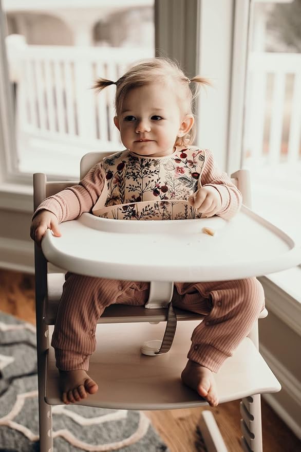 Three Little Tots Modern Silicone Baby Bib – Adjustable Fit Waterproof Catch - Image 5