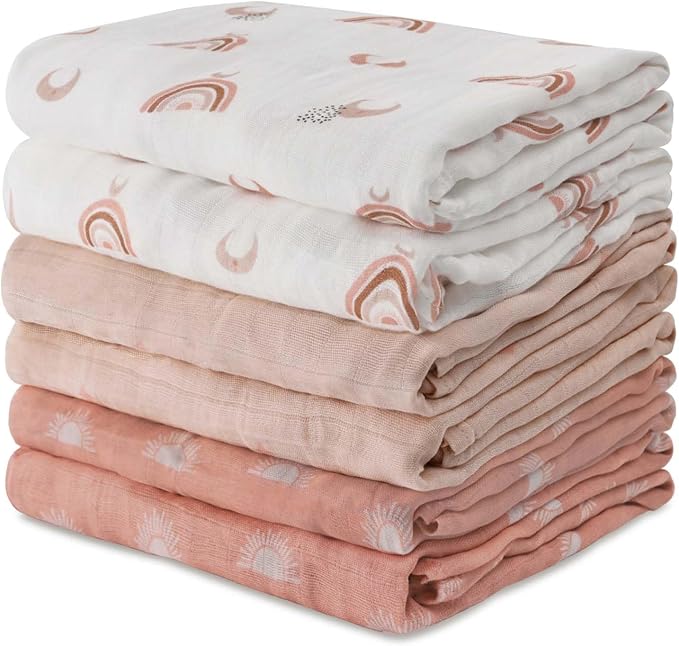 GLLQUEN BABY Receiving Blankets Muslin Swaddle Blanket by GLLQUENBABY