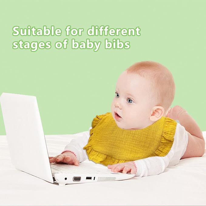 Organic Cotton Muslin Baby Bibs - Image 5