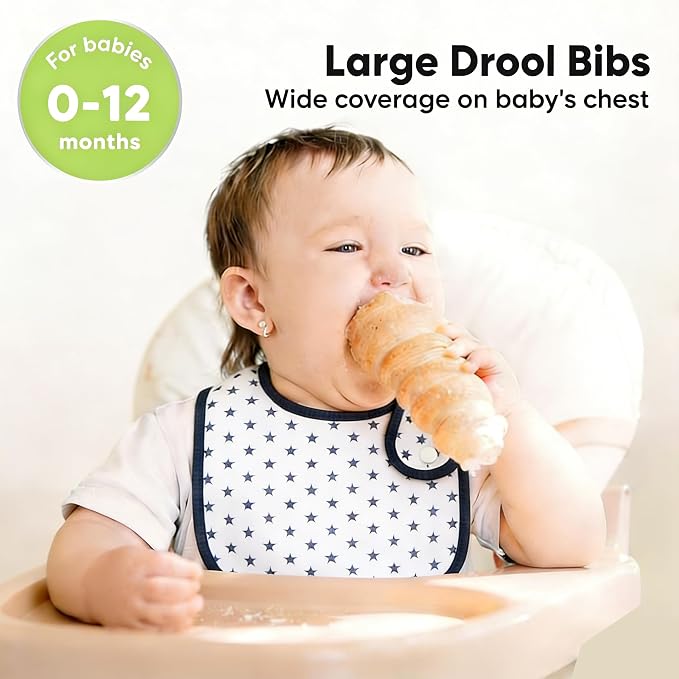 Baby Bibs Soft and Absorbent Cotton Bandana Bibs Set - Image 4