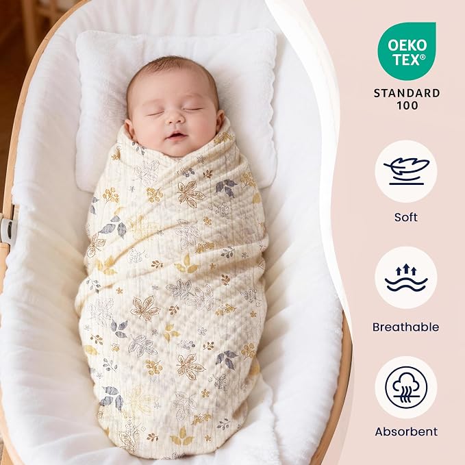 EXQ Home Muslin Swaddle Blankets - Image 3