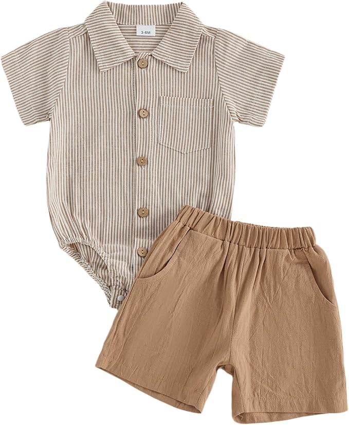 PUHHAPIEY Baby Boy Gentleman Wedding Outfit Dress Romper Suspender Pants | 0 3 by PUHHAPIEY