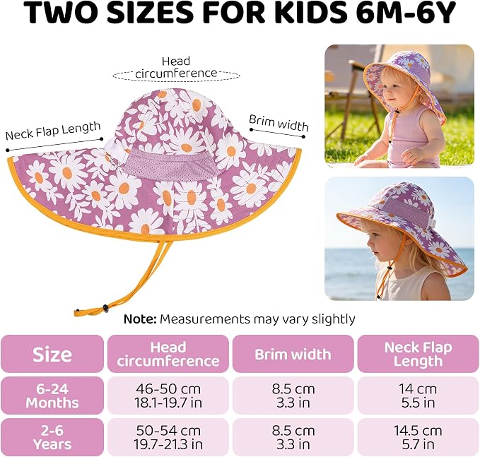 Baby Sun Hat with Neck Flap UPF 50+ - Image 6