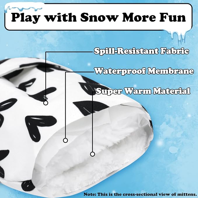 Sarfel Toddler Mittens Waterproof Toddler Gloves Baby Winter Mittens Toddler - Image 2