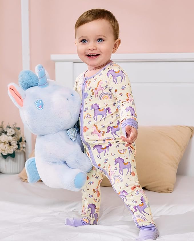 babee Reshinee Viscose Derived from Bamboo Baby Footie Pajamas Convertible - Image 3
