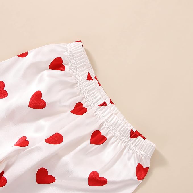 Kids Baby Girl Boy Satin Pajamas Set Button Down Sleep Shirt Top+Long Pants - Image 7