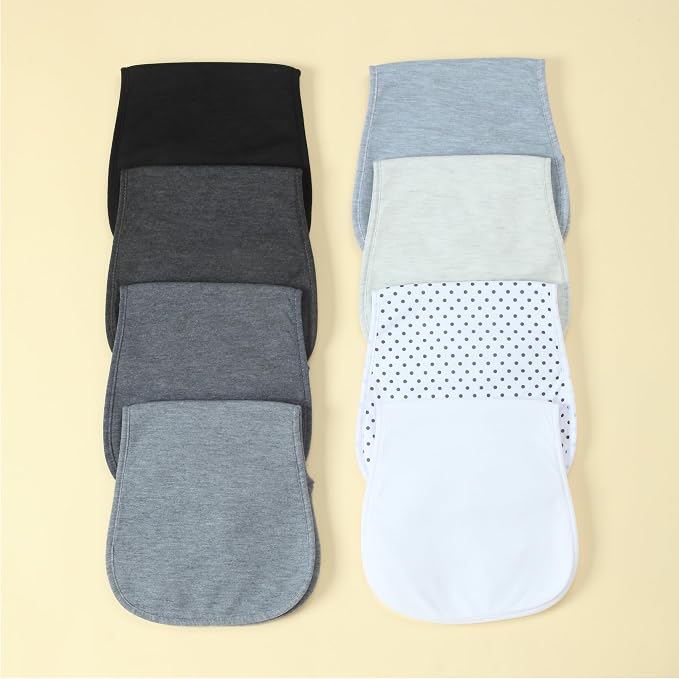 Baby Burp Cloths 8-Pack, Waterproof Burping Cloths, 4-Layer Super Absorbent & - Image 9