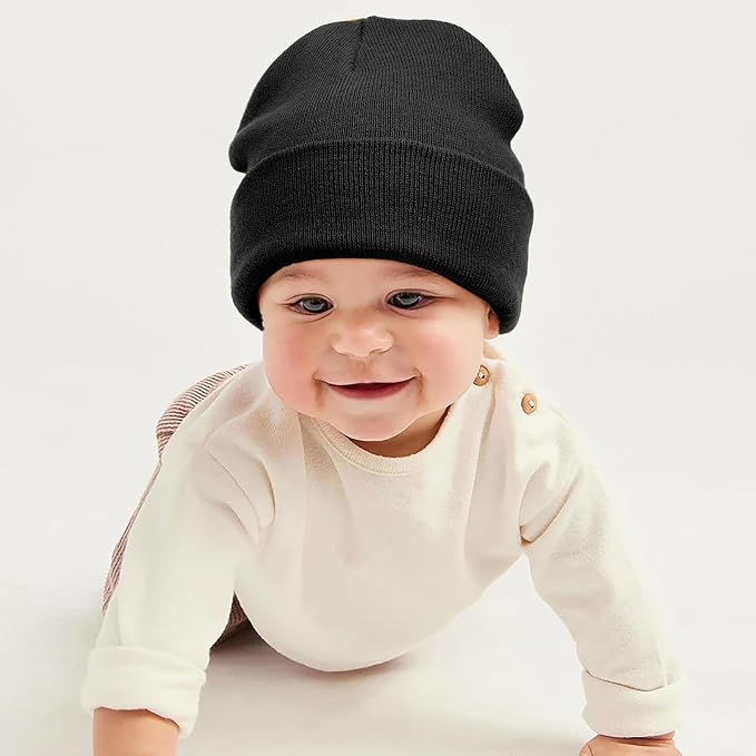 DRESHOW BQUBO 3 Pack Baby Beanies Toddler Kids Winter Hats Soft Knit Hat - Image 7