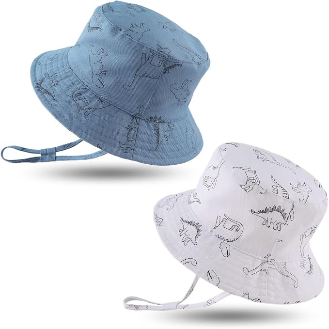 JANGANNSA Dinosaur Baby Boys Sun Hat Cotton Toddler Girls Bucket Hats Summer by JANGANNSA