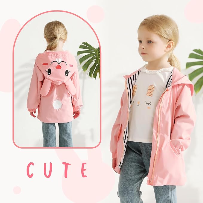 YOUNGER TREE Toddler Baby Boy Girl Duck Raincoat Cute Cartoon Hoodie Zipper - Image 3