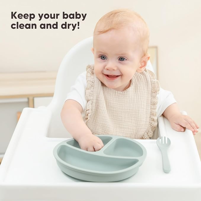 Bearmoss 8 Pack Muslin Baby Bibs - Image 2