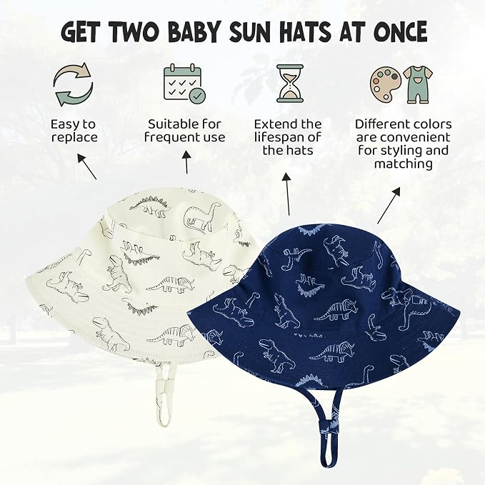 Durio 2-Pack Baby Bucket Hat - Image 4