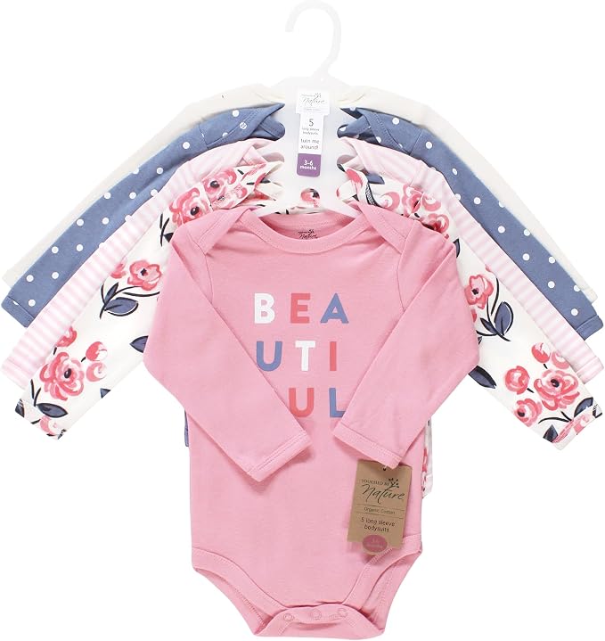 Touched by Nature Unisex Baby Organic Cotton Long-Sleeve Bodysuits - Image 2