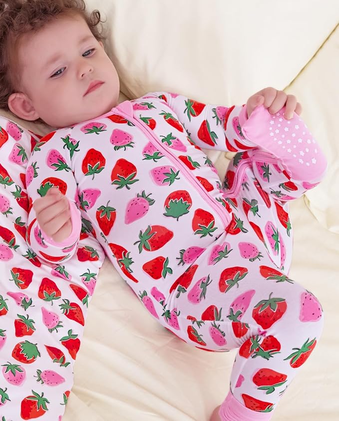 babee Reshinee Viscose Derived from Bamboo Baby Footie Pajamas Convertible - Image 5