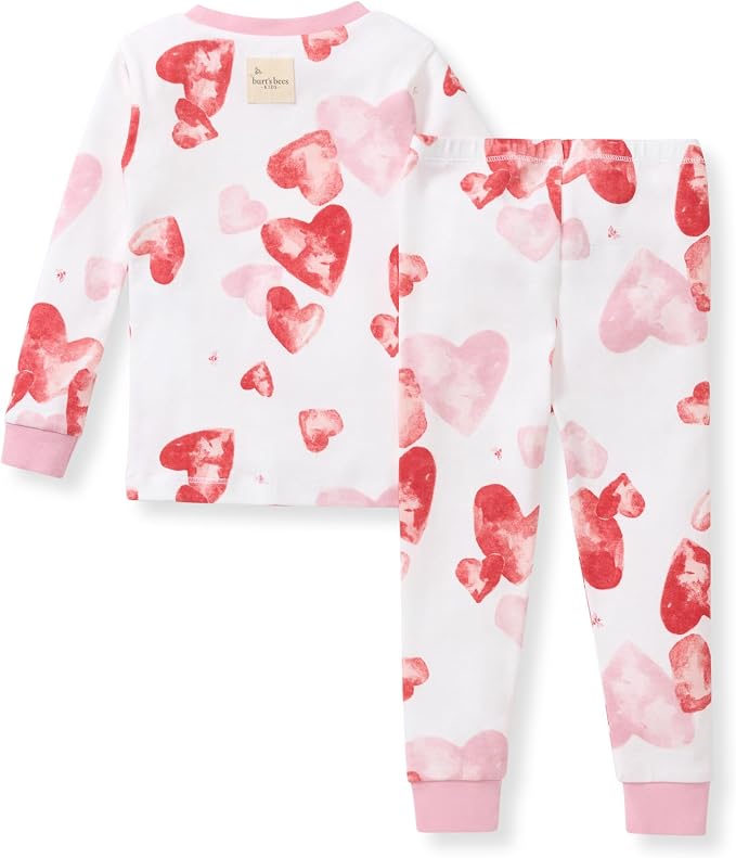 Burt's Bees Baby Girls Organic Cotton Pajamas, Toddler PJ Set, 2-PC | Soft - Image 2