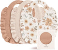 Konssy 3-Pack Muslin Baby Girl Bibs, 100% Cotton by Konssy