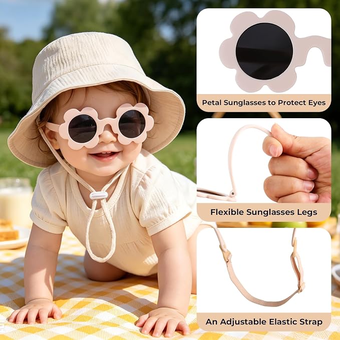 Leotruny Cotton Baby Sun Hat: Muslin Adjustable Bucket Hat - Image 5