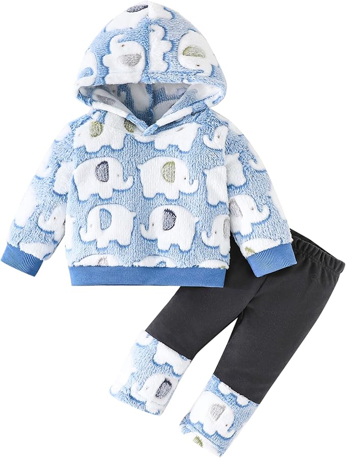 Jecson Toddler Girl Clothes Baby Girl Fleece Hoodie Outfits Thick Thermal by WarmthLoveinStitches