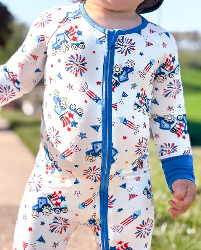babee Reshinee Bamboo Viscose Baby Footie Pajama, Zipper Sleeper Boys Girls | - Image 3