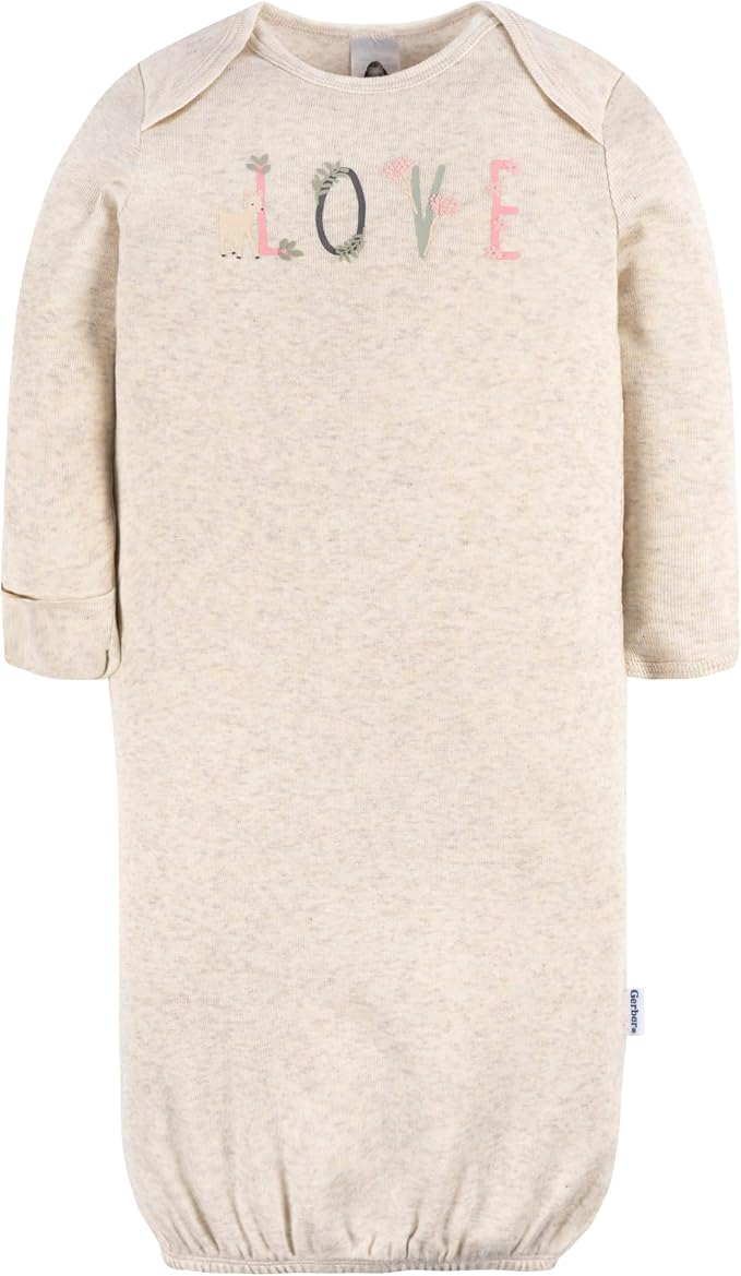 Gerber Baby Girls' 4-pack Sleeper Gown - Image 5