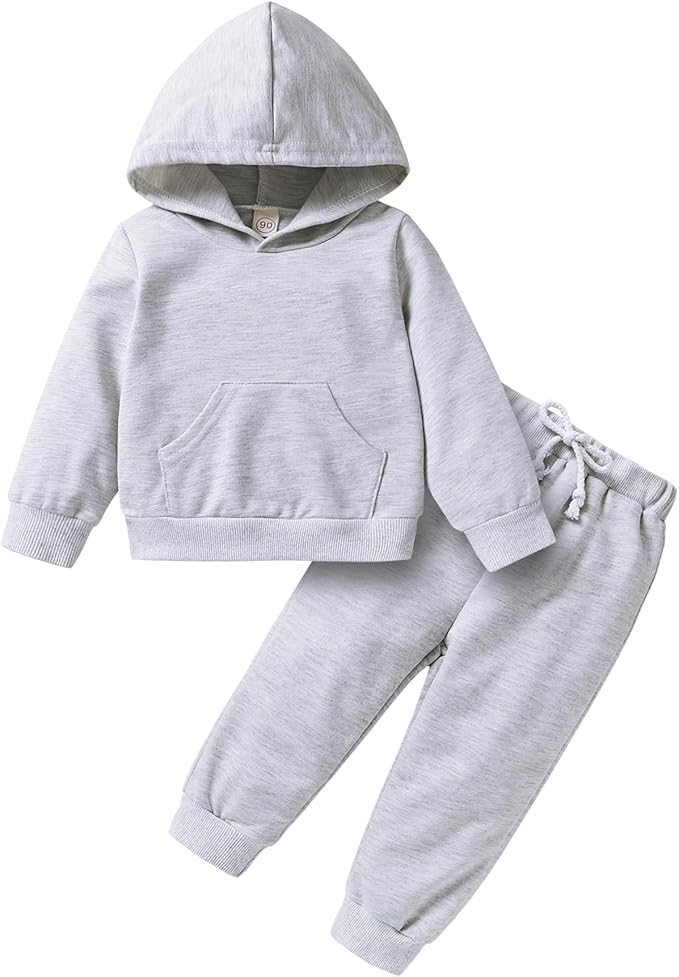 Happy Town Baby Fall Outfits for Girl Boy Long Sleeve Hoodie Top and Long by HappyTown