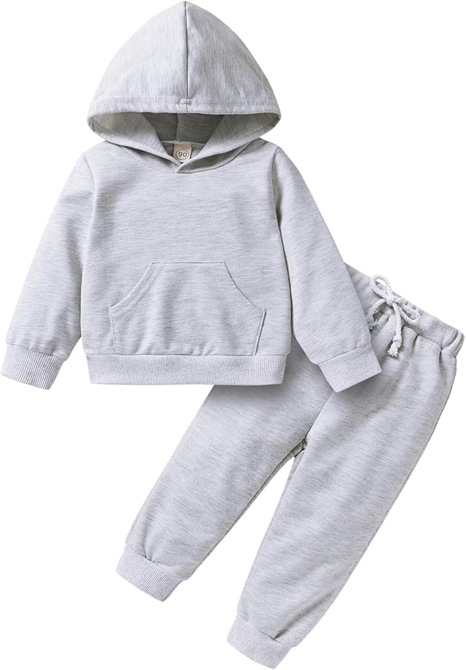 Happy Town Baby Fall Outfits for Girl Boy Long Sleeve Hoodie Top and Long by HappyTown