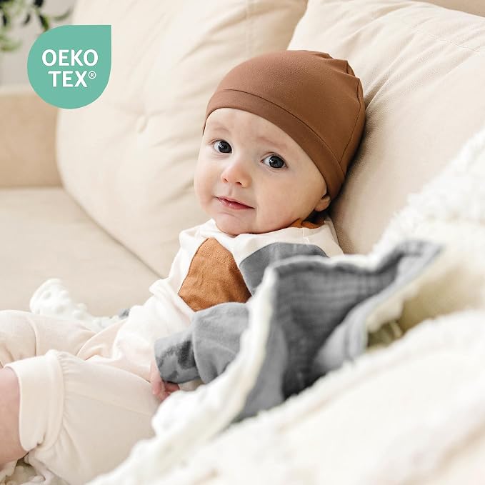 Konssy 6 Pack Baby Newborn Hats, Soft Beanie Hat - Image 3